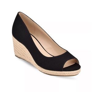 Bandolino Peep Toe Espadrille Wedge Sandal Size 9.5